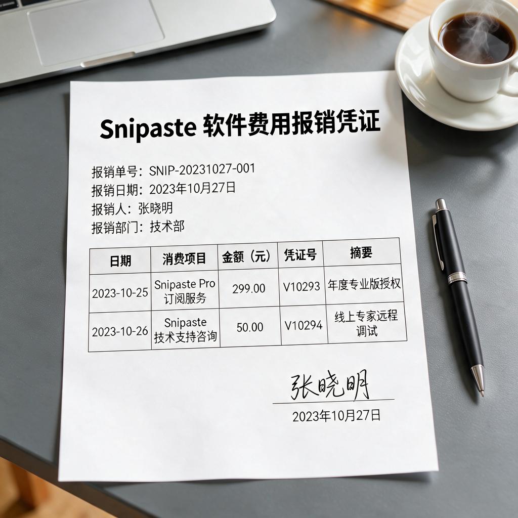 Snipaste费用报销凭证如何填写与打印？