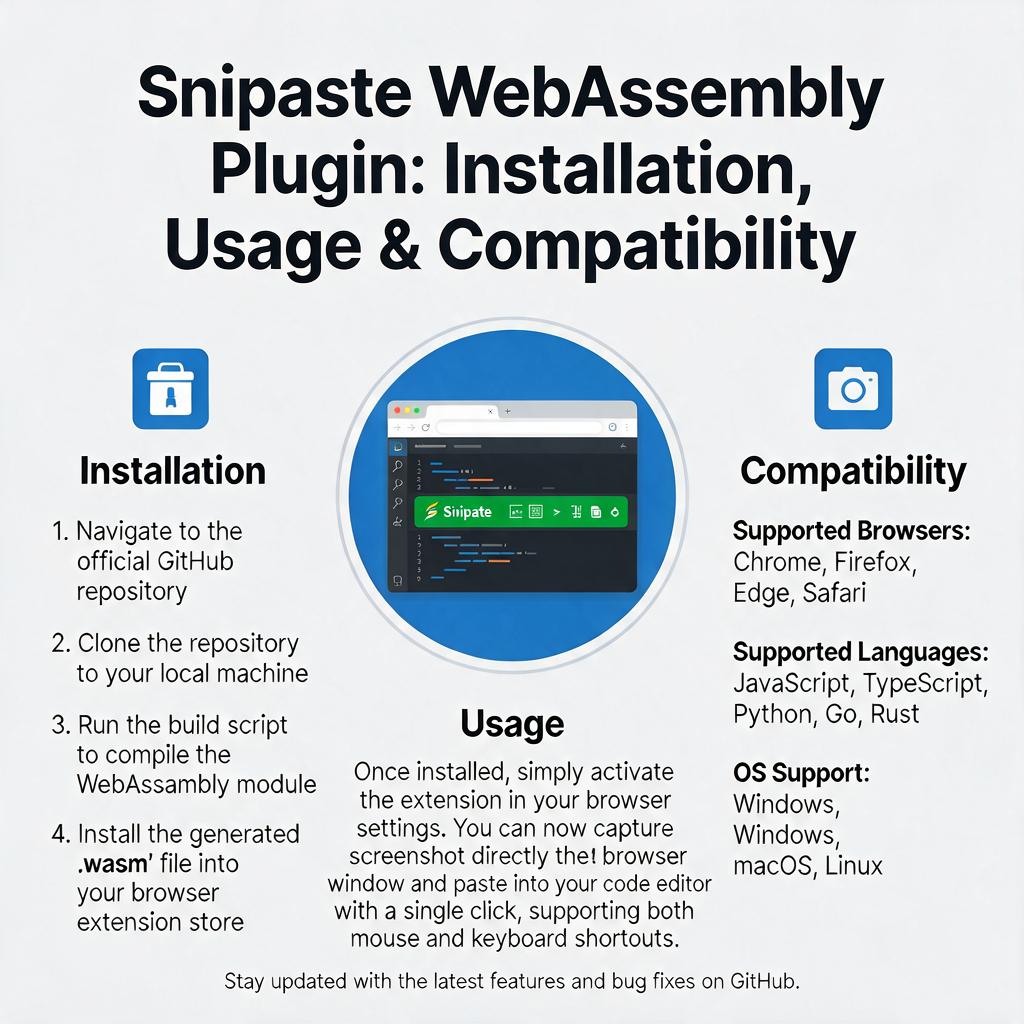 Snipaste WebAssembly插件如何安装使用及功能兼容性怎样？