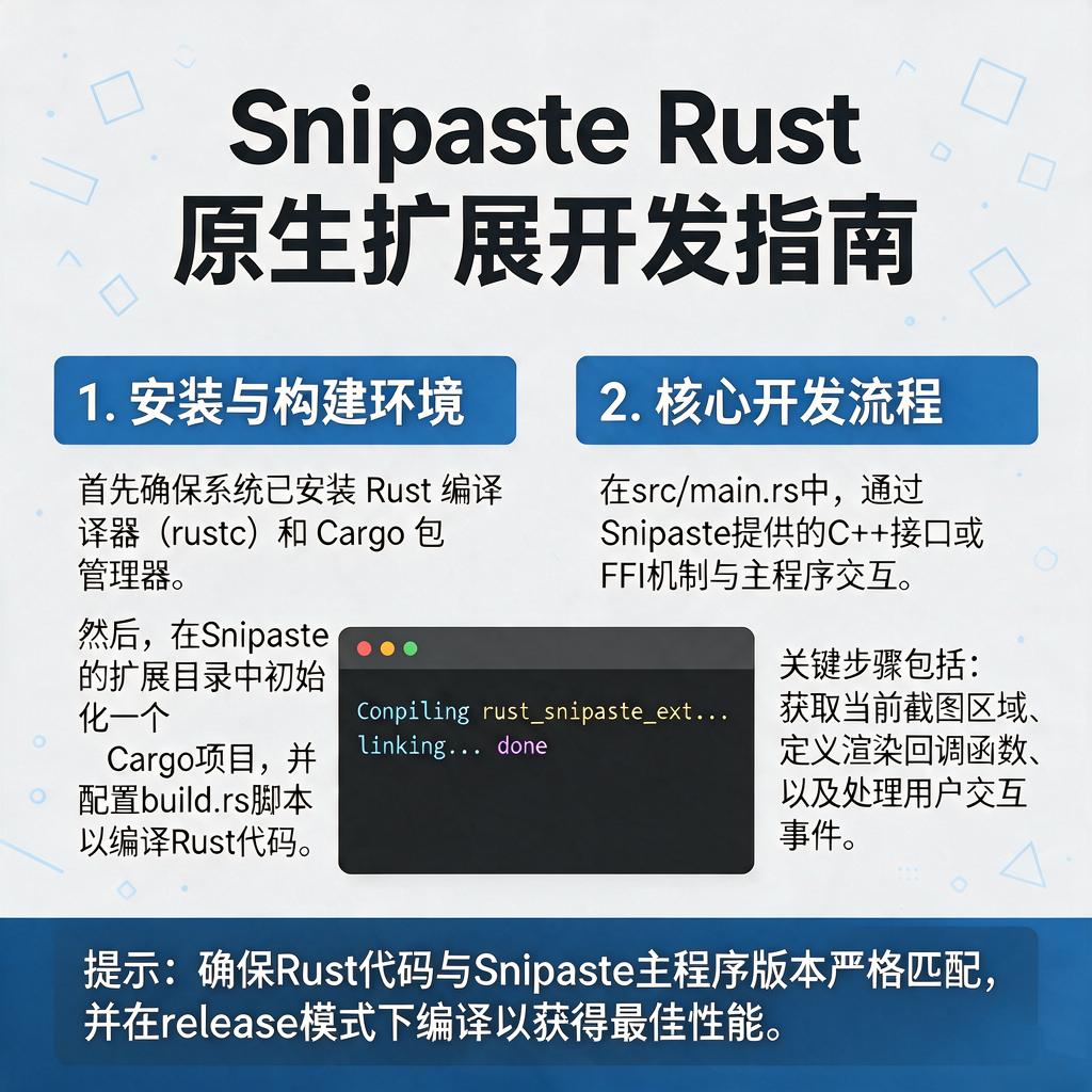 Snipaste如何安装并开发Rust原生扩展？