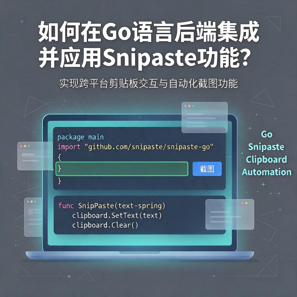 如何在Go语言后端集成并应用Snipaste功能？