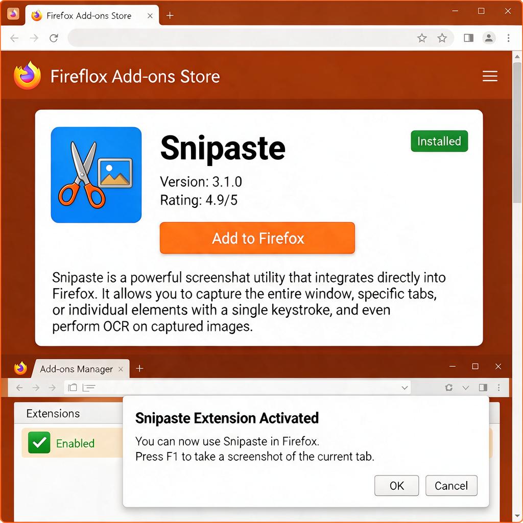 Snipaste Firefox附加组件怎么安装和使用？