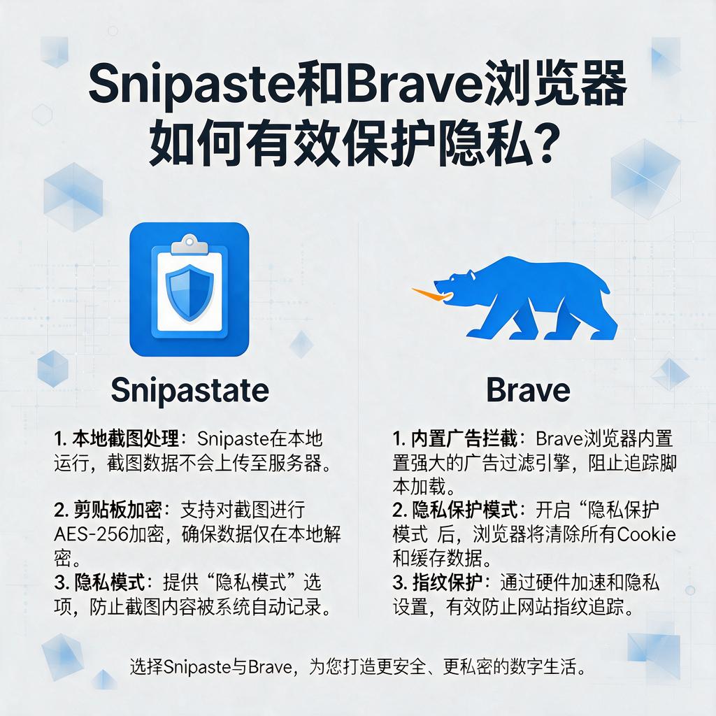 Snipaste和Brave浏览器如何有效保护隐私？