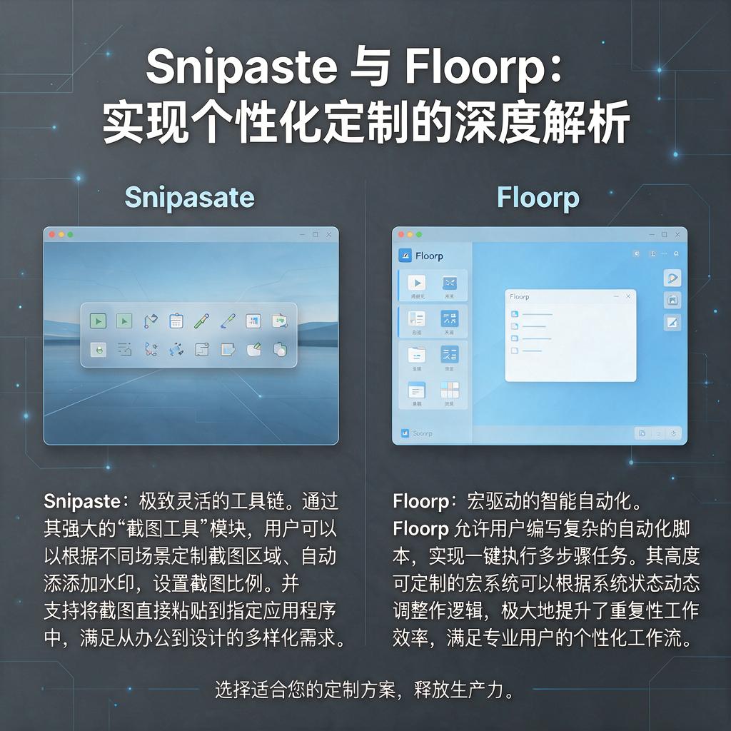 Snipaste和Floorp如何实现高度定制以满足个性化需求?