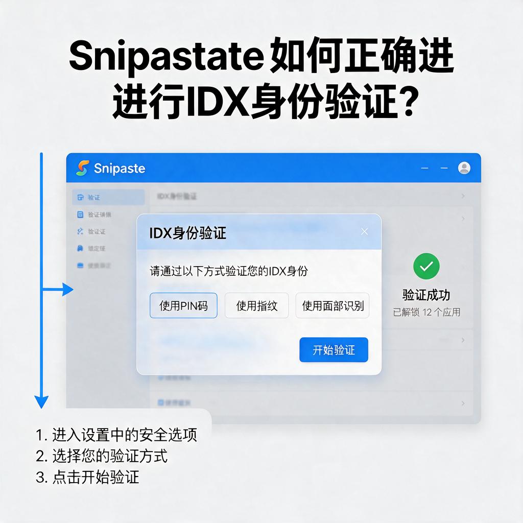 Snipaste如何正确进行IDX身份验证？