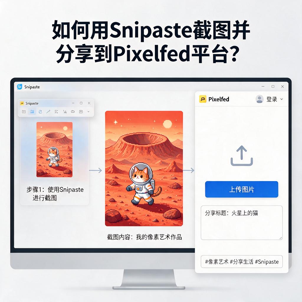 如何用Snipaste截图并分享到Pixelfed平台？