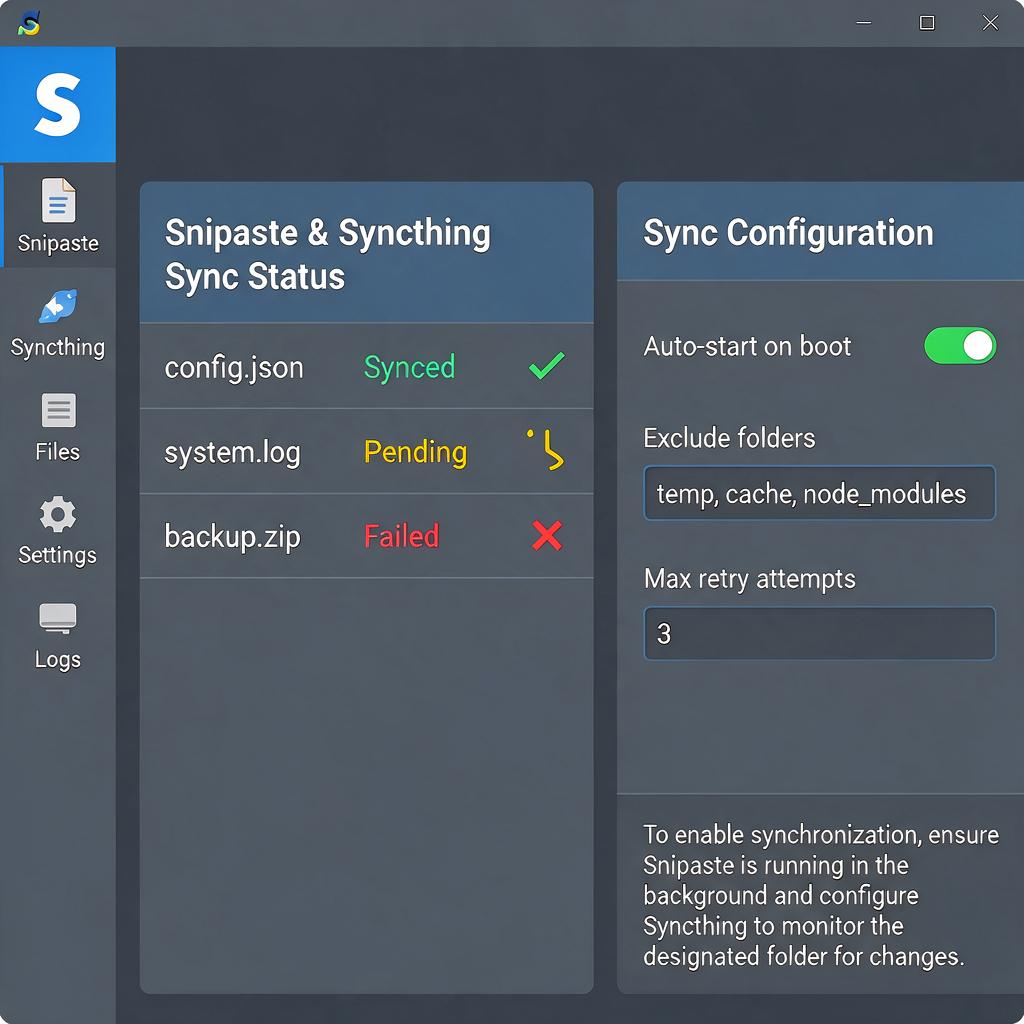 如何使用Snipaste与Syncthing实现文件同步？