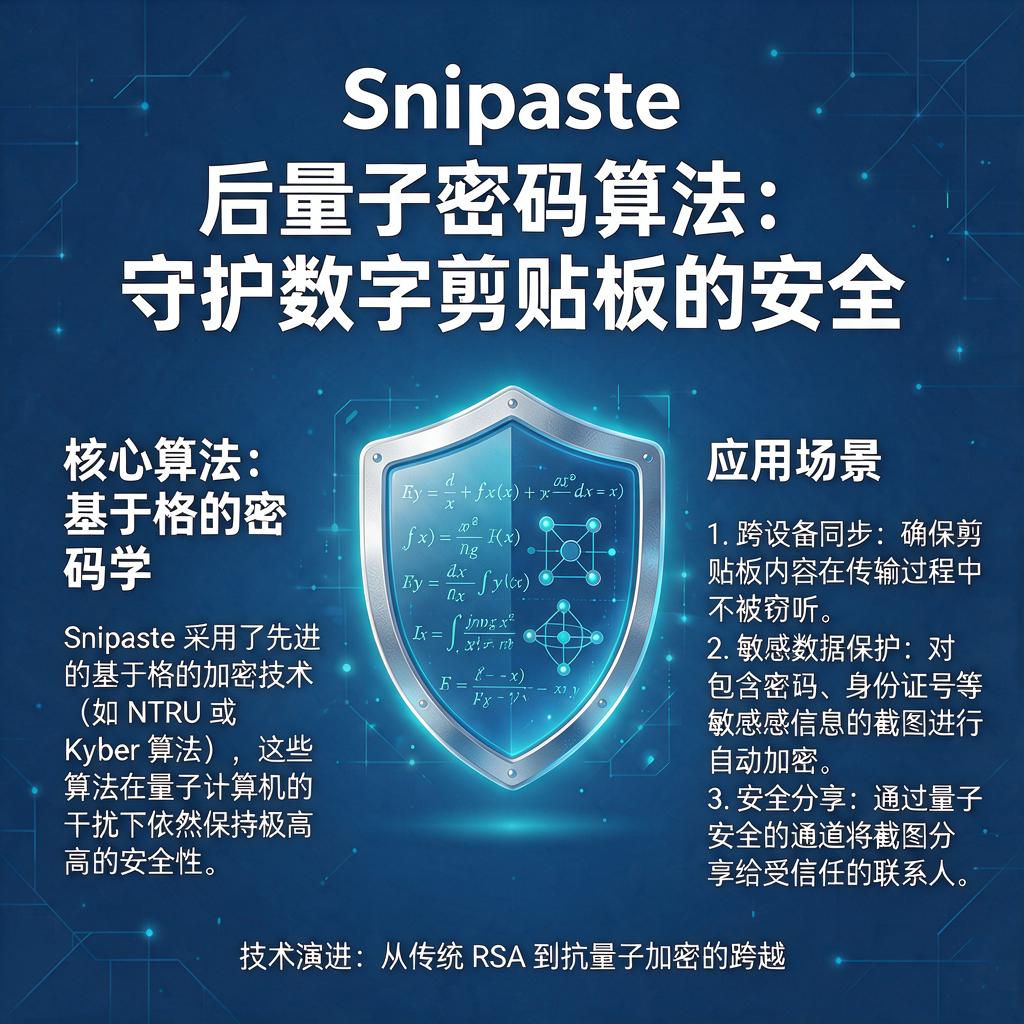 Snipaste相关的后量子密码算法是什么？如何应用？