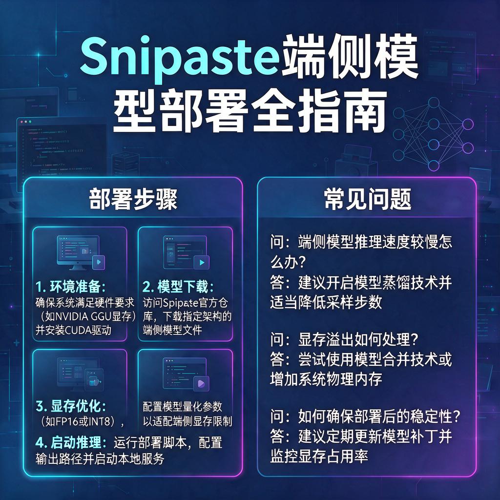 Snipaste端侧模型部署有哪些步骤和常见问题？