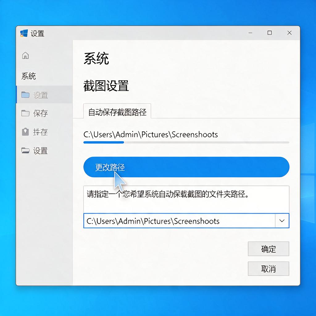 如何修改截图自动保存路径？
