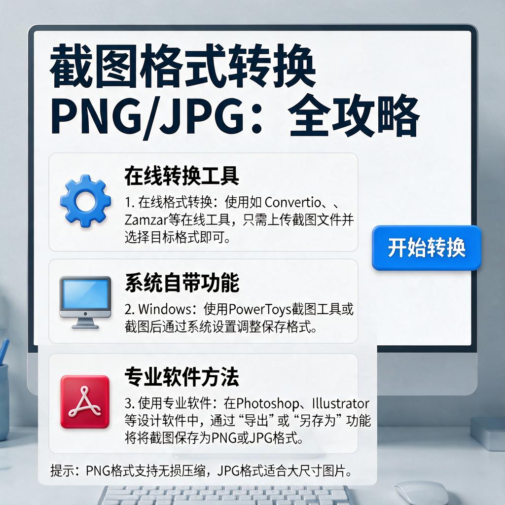 截图格式如何转换PNG/JPG？有哪些工具和方法？