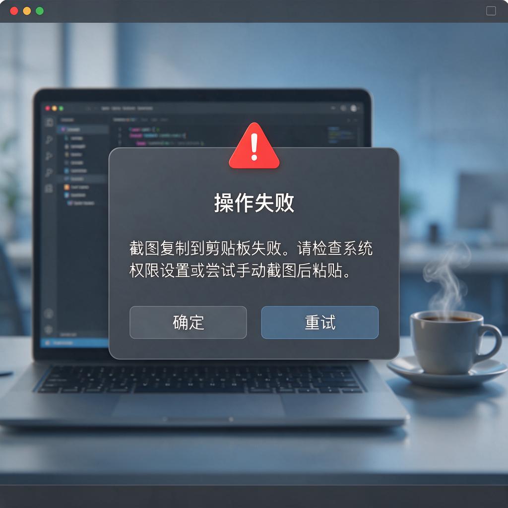 截图复制到剪贴板失败怎么解决？
