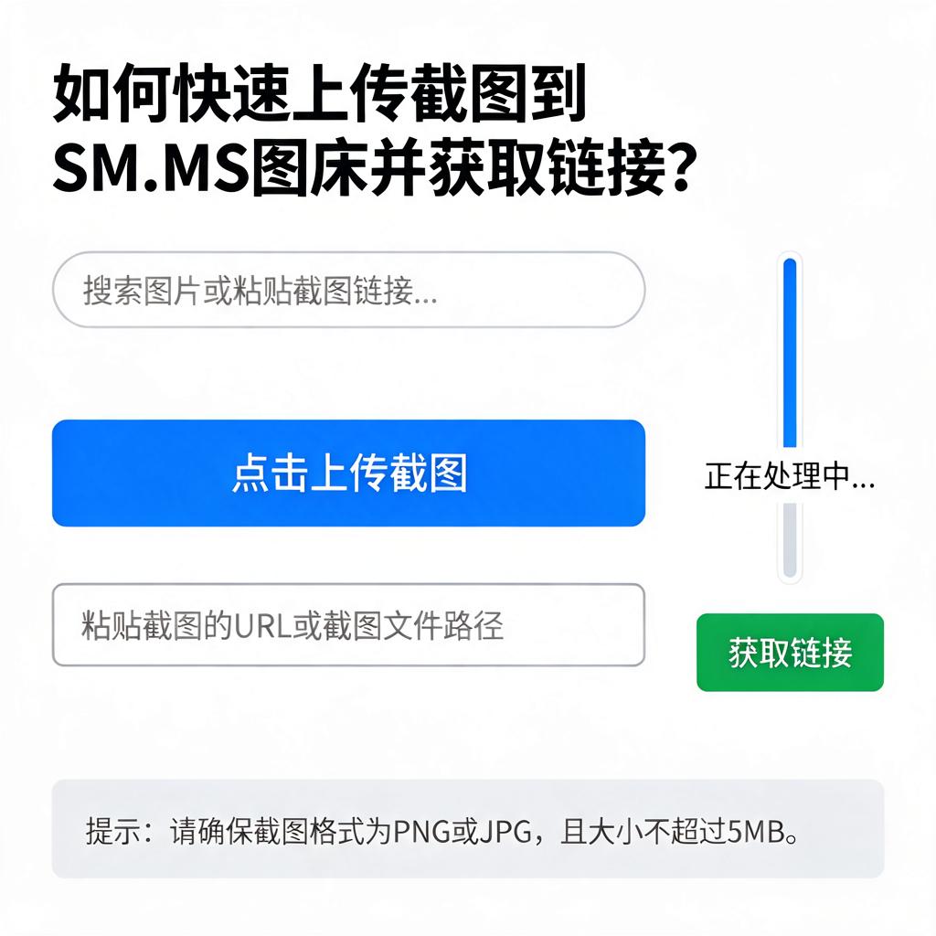 如何快速上传截图到SM.MS图床并获取链接？