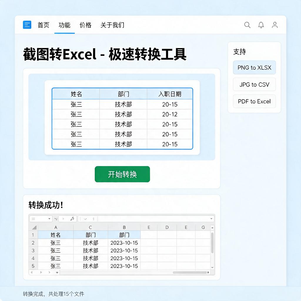 如何将截图快速准确地转换成Excel表格？