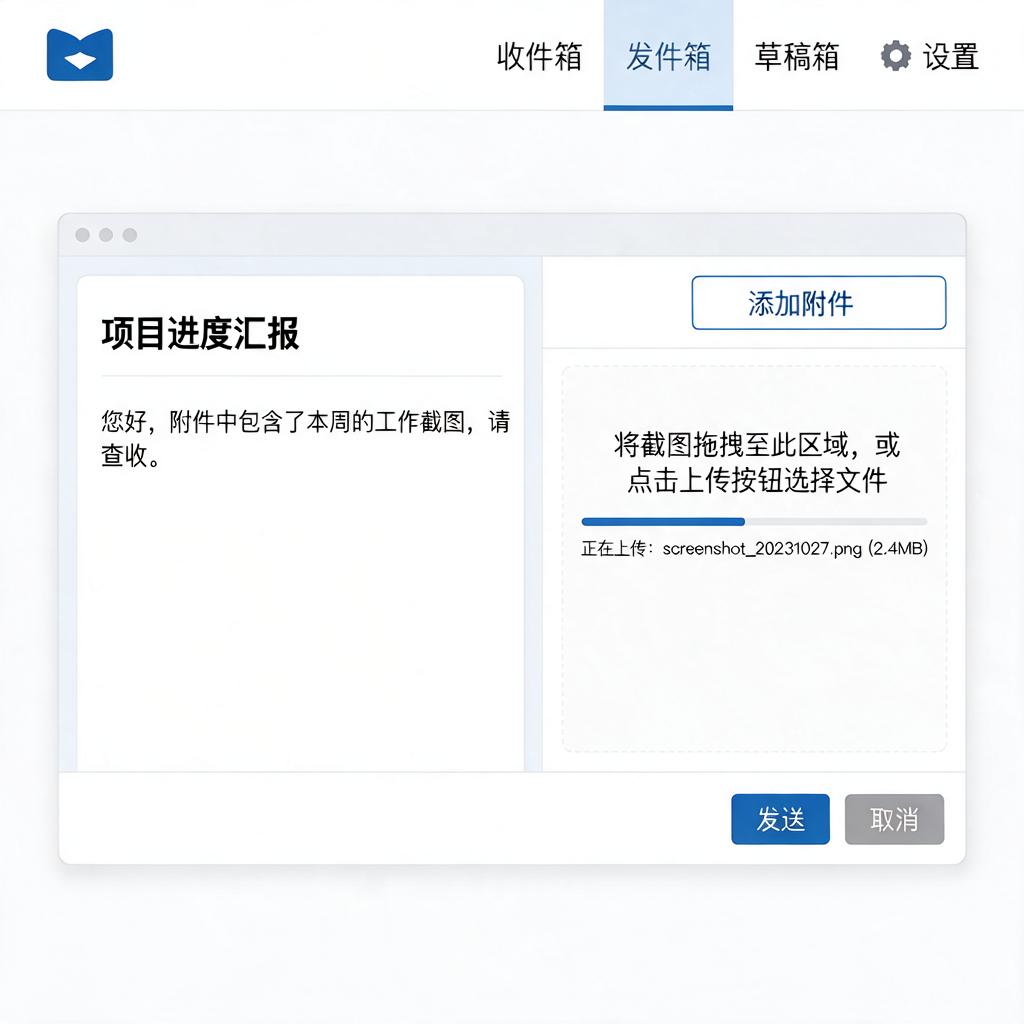 如何将截图作为邮件附件发送出去？