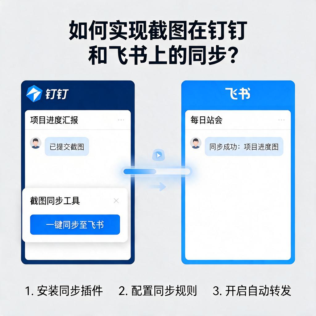如何实现截图在钉钉和飞书上的同步？