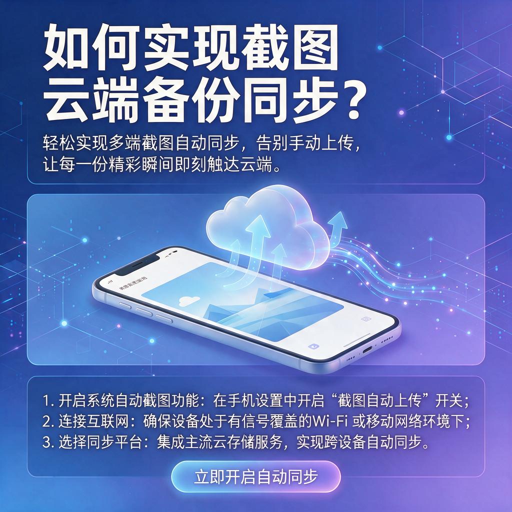 如何实现截图云端备份同步？