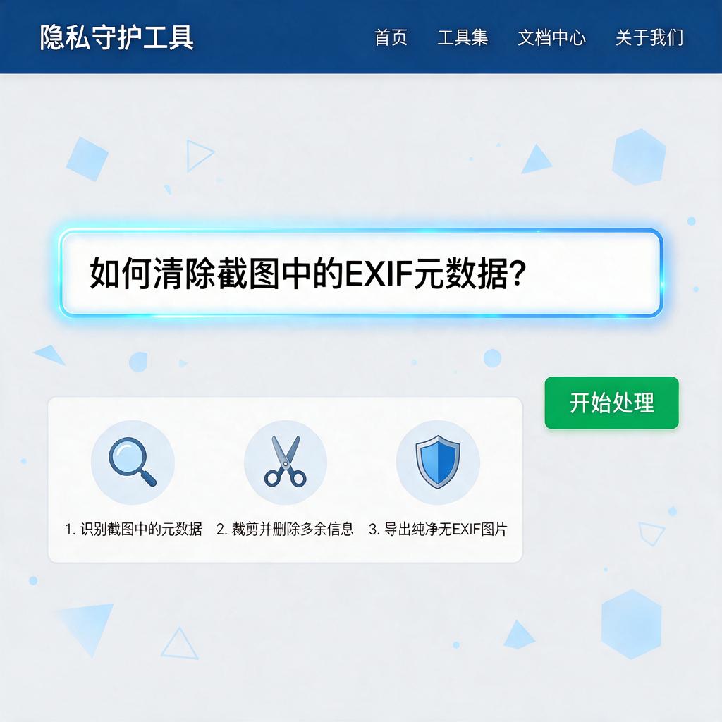 如何清除截图中的EXIF元数据？