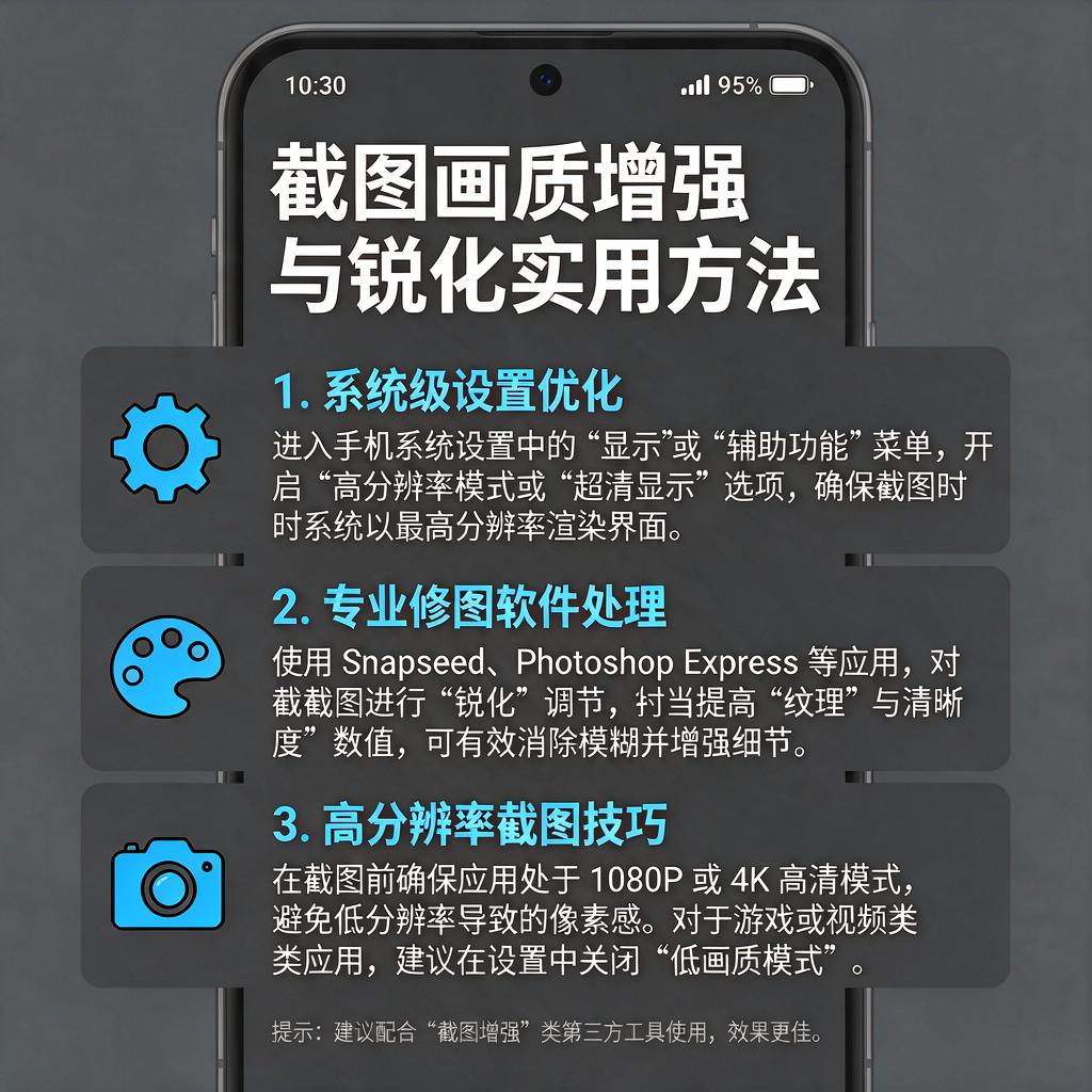 截图画质增强锐化有哪些实用方法？