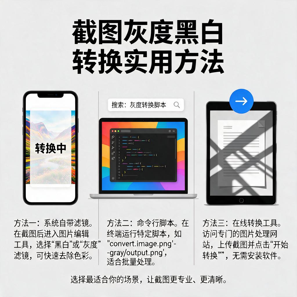 截图灰度黑白转换有哪些实用方法？