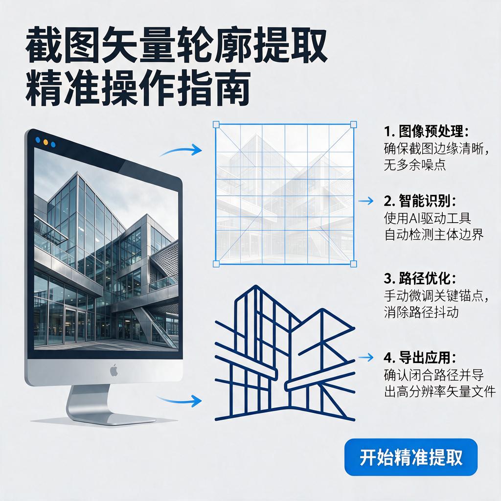 截图矢量轮廓提取怎么操作更精准？