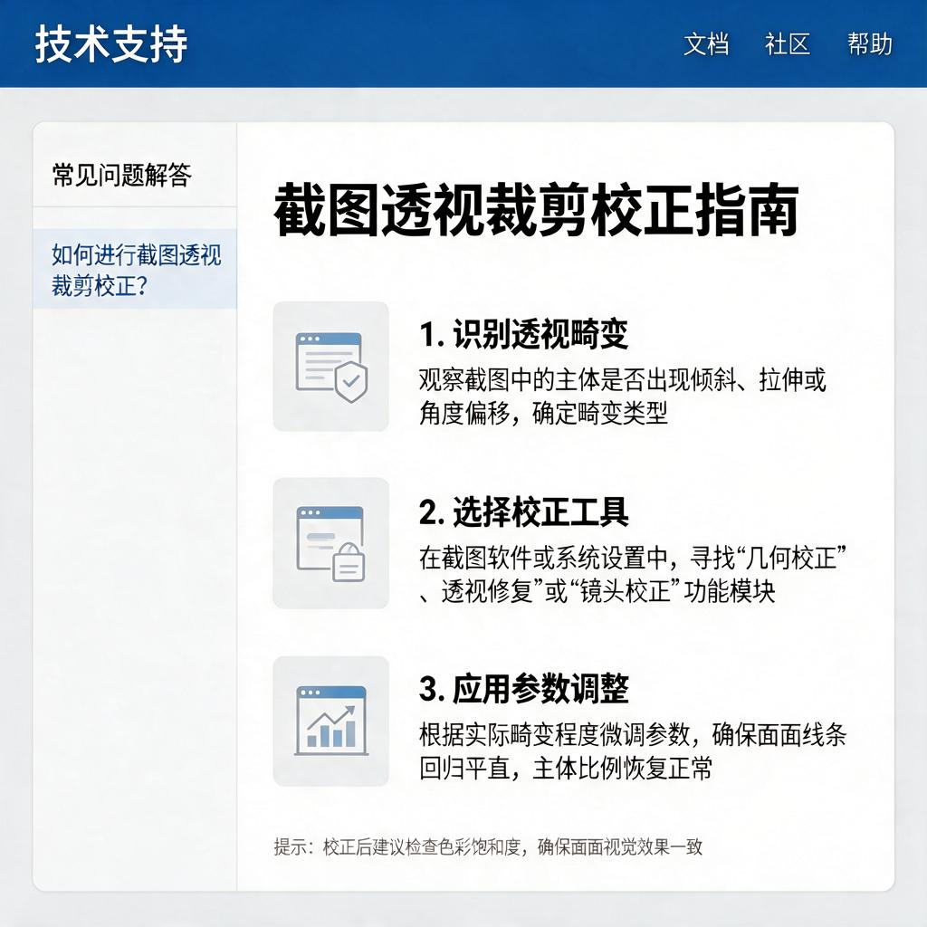 如何进行截图透视裁剪校正？