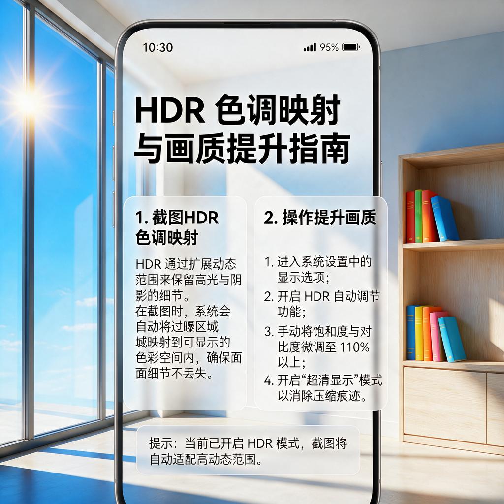 截图HDR色调映射是什么？如何操作提升画质？