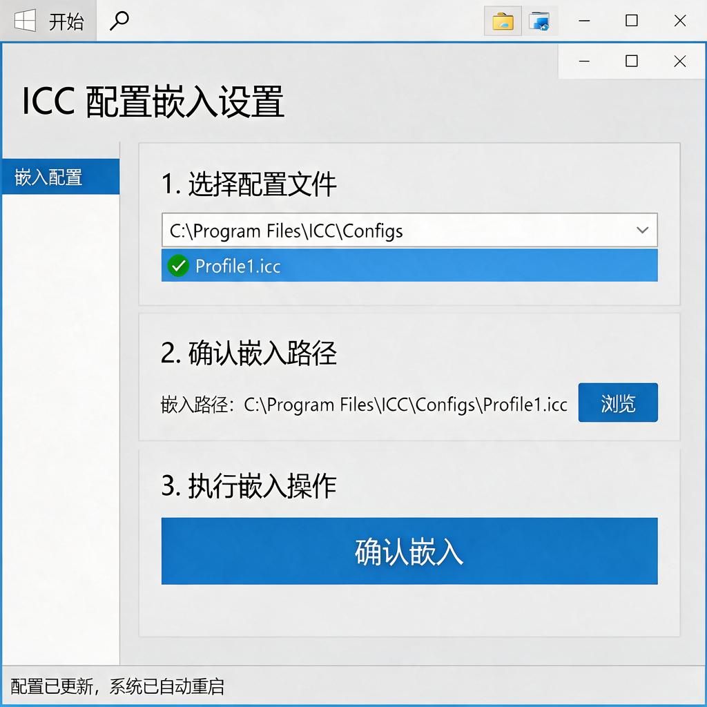 截图ICC配置嵌入如何操作？
