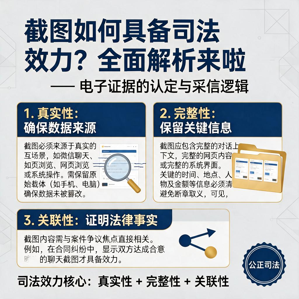 截图如何具备司法效力？全面解析来啦