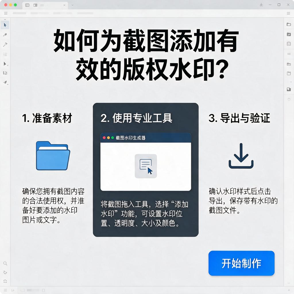如何为截图添加有效的版权水印？