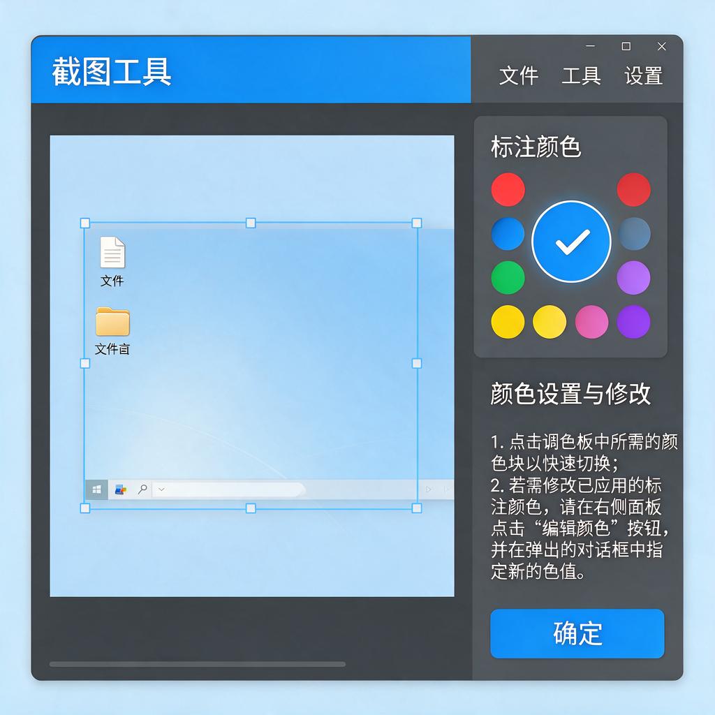 截图矩形框标注颜色如何设置与修改？