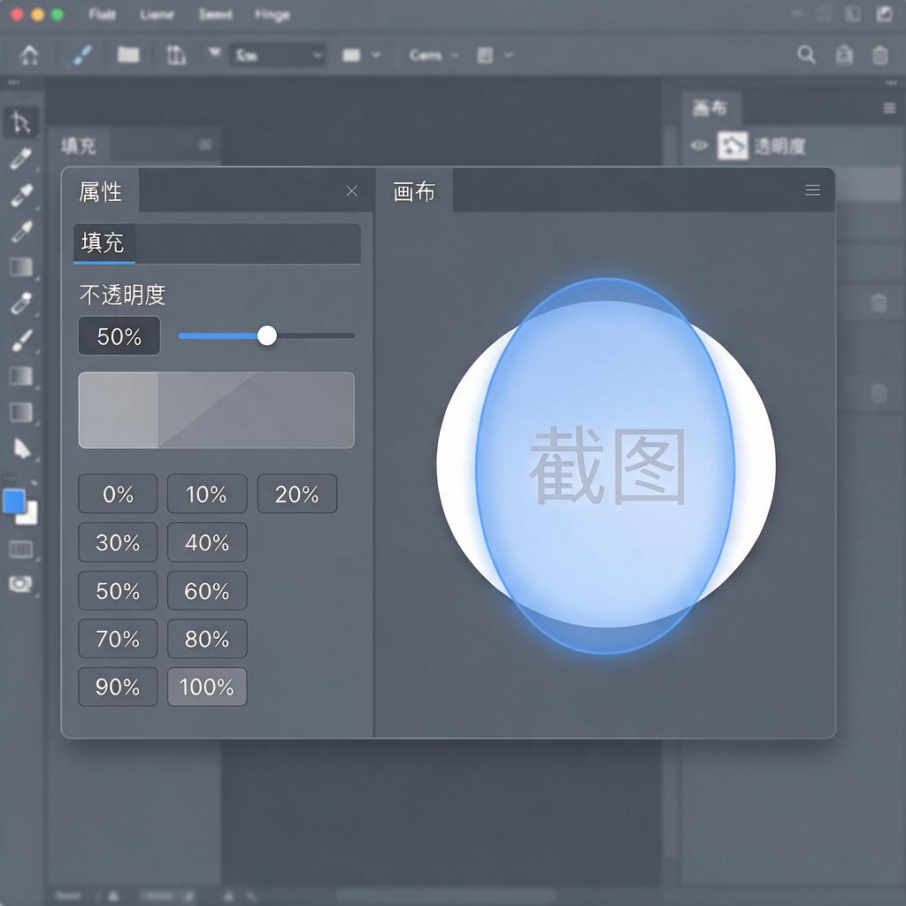 截图椭圆填充透明度怎么调整效果最佳？