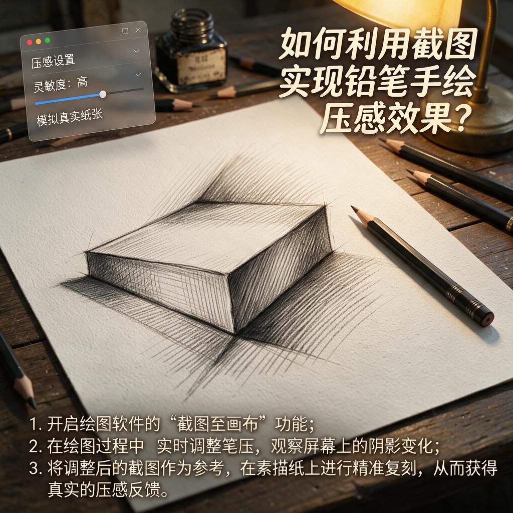 如何利用截图实现铅笔手绘压感效果？