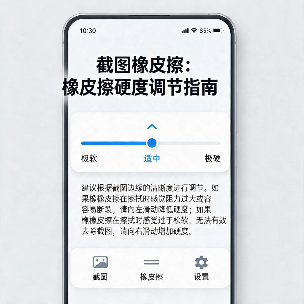 截图橡皮擦硬度怎么调节更合适？