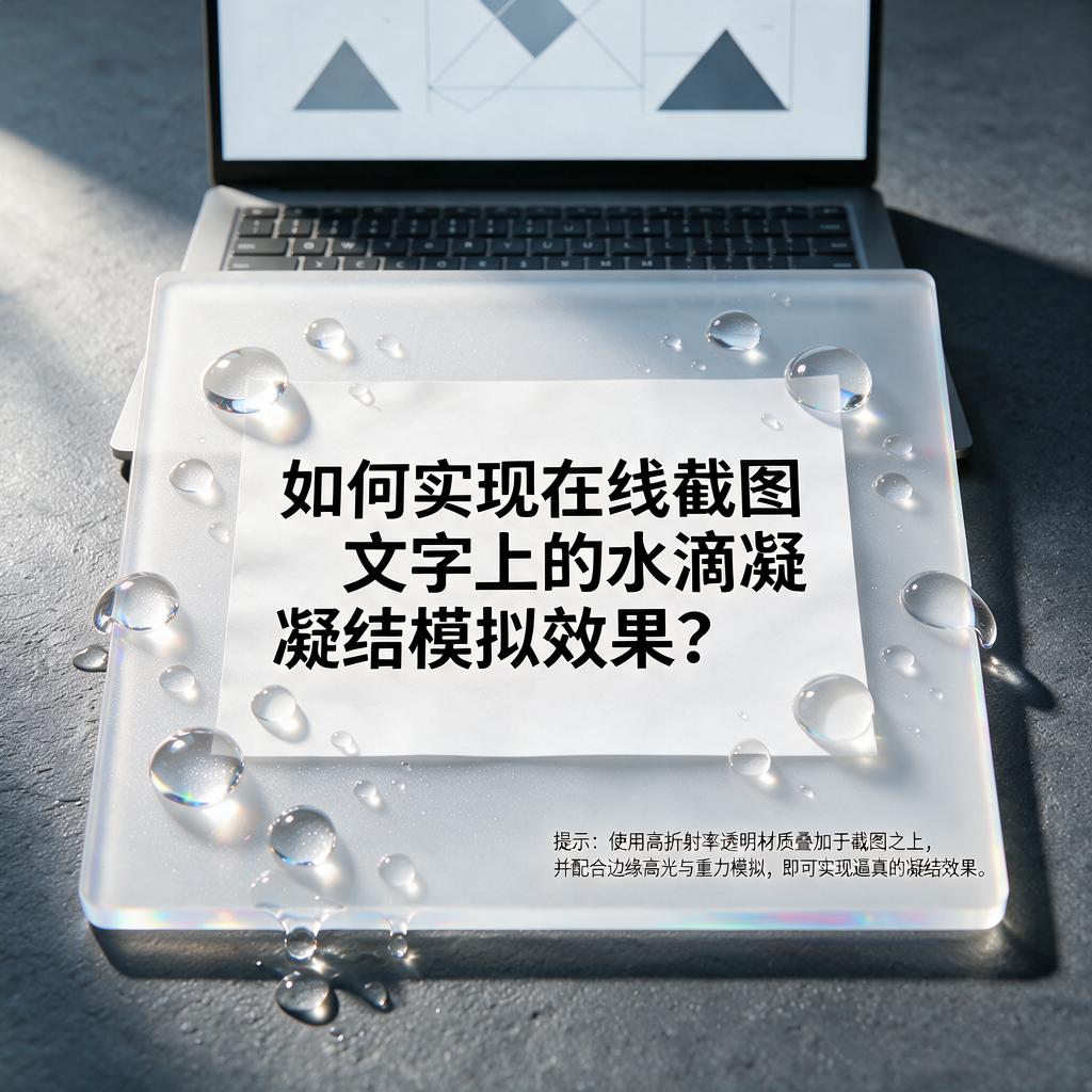 如何实现截图文字上的水滴凝结模拟效果？