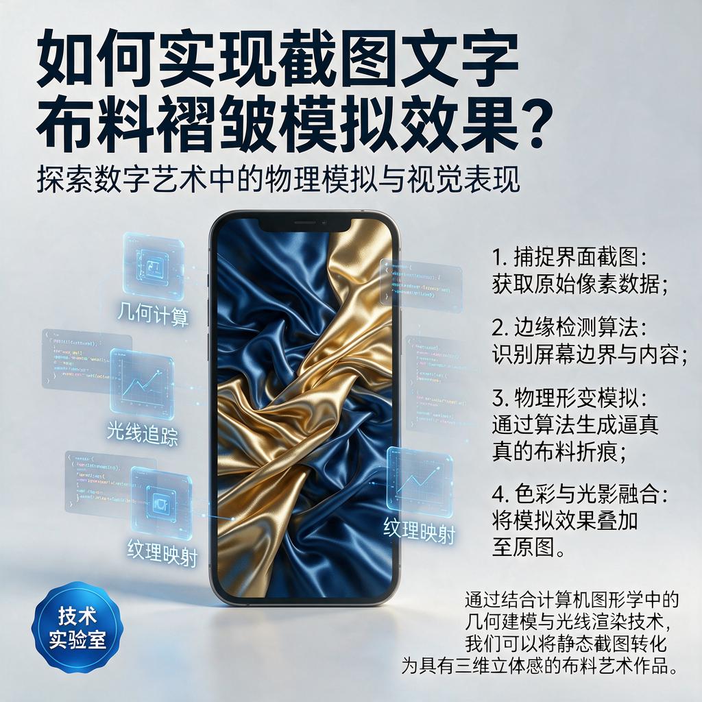 如何实现截图文字布料褶皱模拟效果？