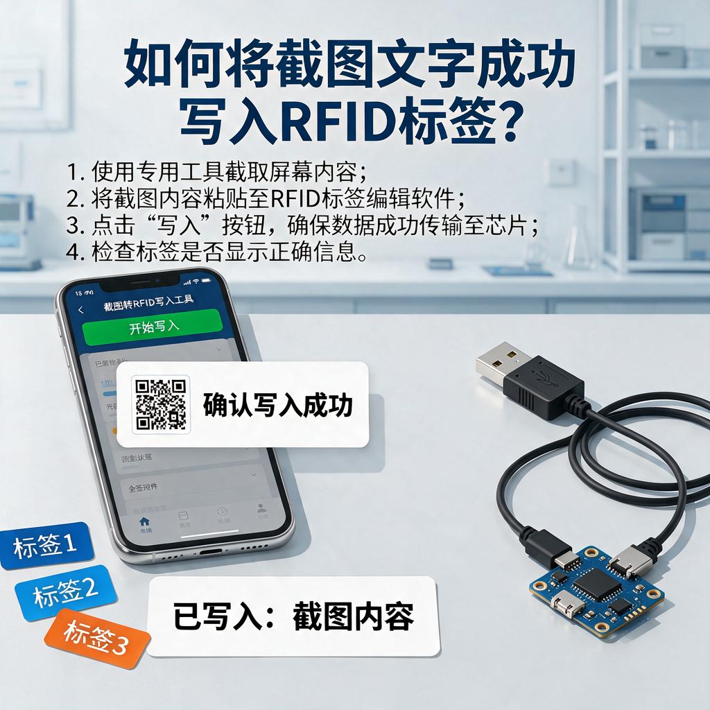 如何将截图文字成功写入RFID标签？