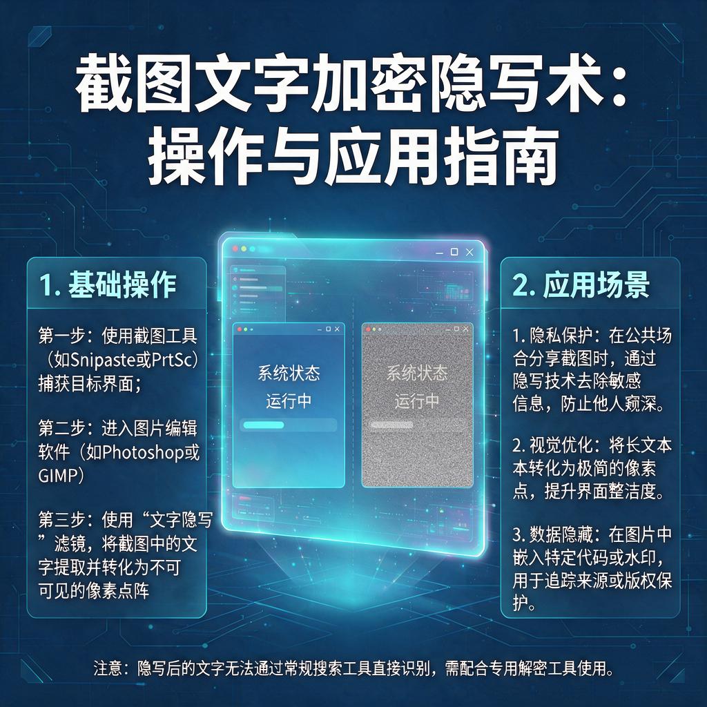 截图文字加密隐写术怎么操作和应用？