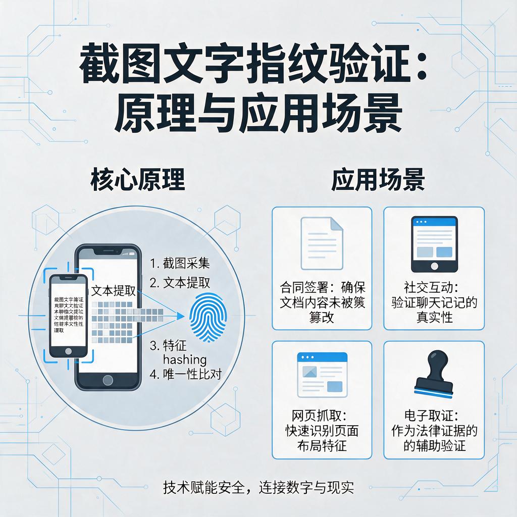 截图文字指纹验证关联如何操作并应用在哪些场景？