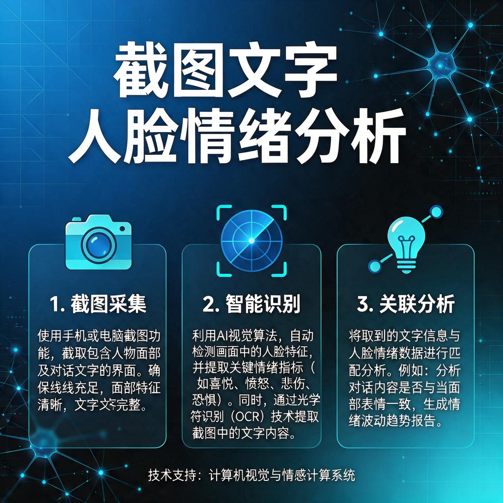 如何进行截图文字人脸情绪分析？