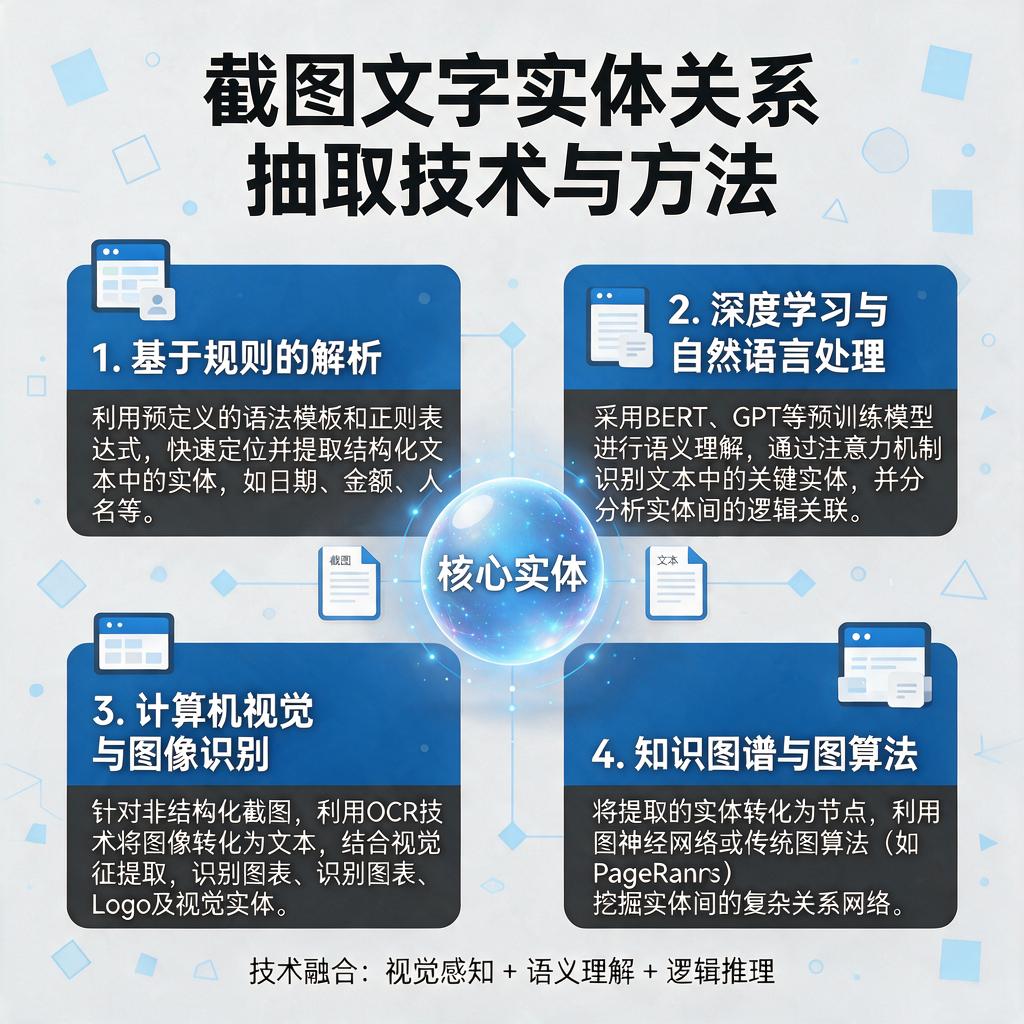 截图文字实体关系抽取有哪些方法和技术?
