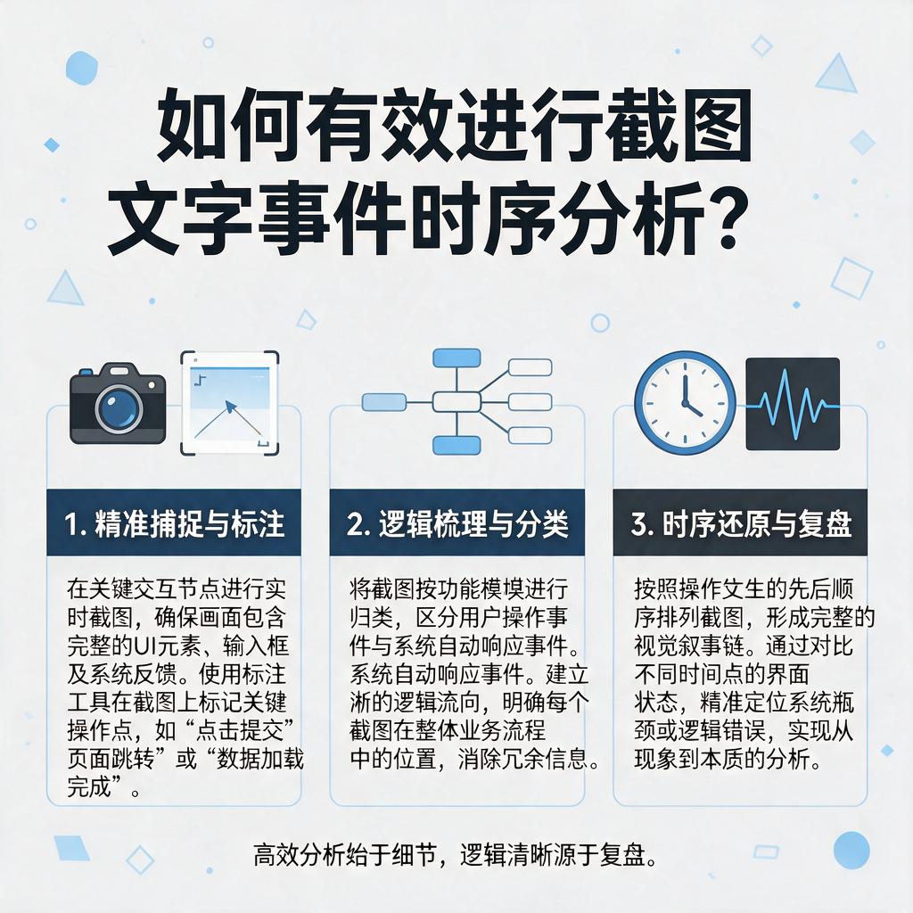 如何有效进行截图文字事件时序分析?