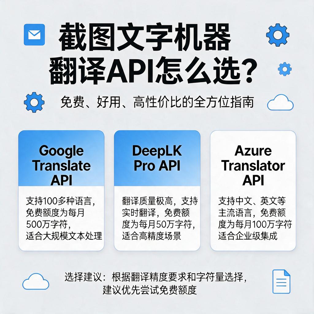 截图文字机器翻译API怎么选免费又好用的?