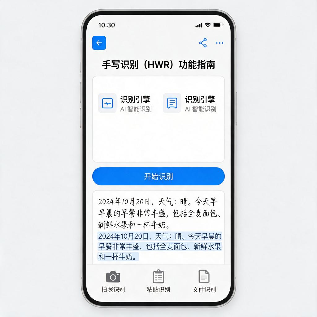 截图文字手写识别HWR是什么怎么用?