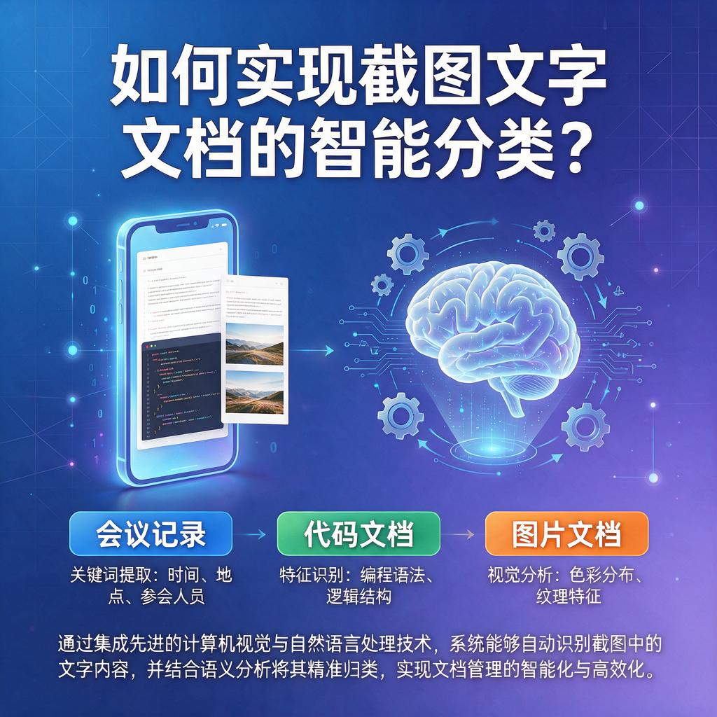 如何实现截图文字文档的智能分类?