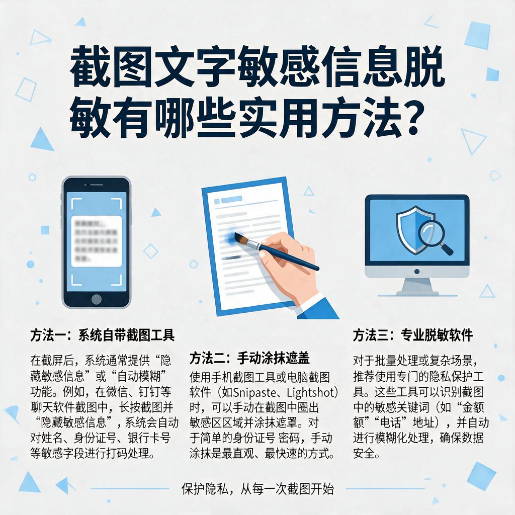 截图文字敏感信息脱敏有哪些实用方法?