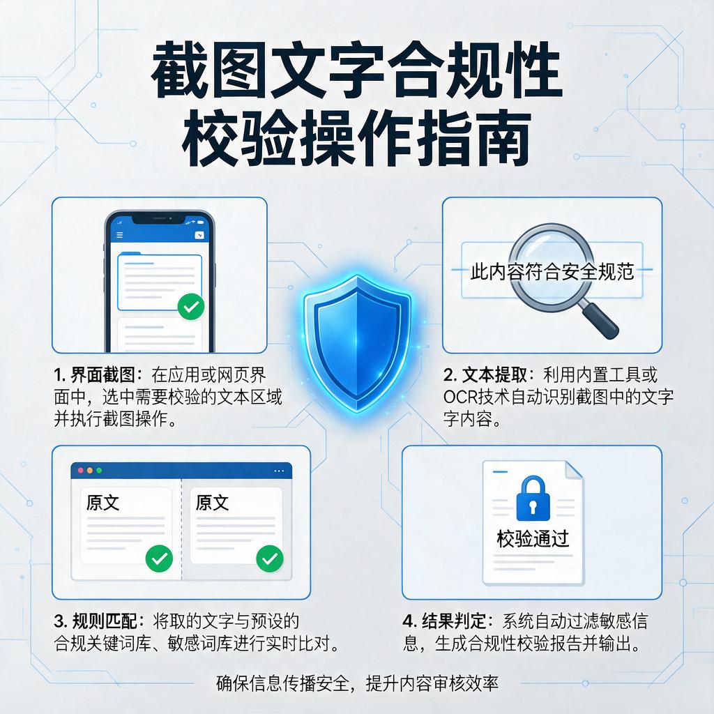 如何进行截图文字合规性校验操作?