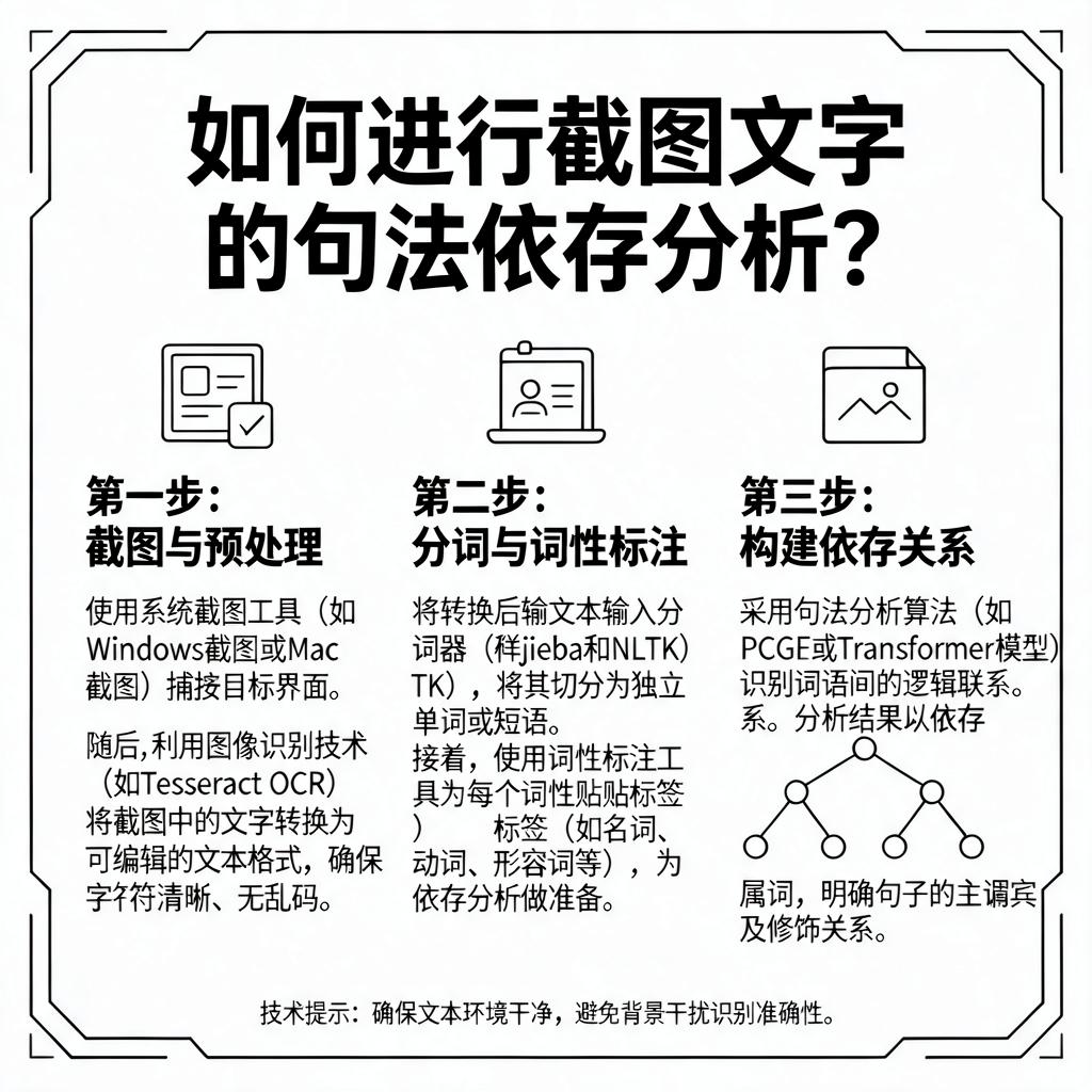 如何进行截图文字的句法依存分析?