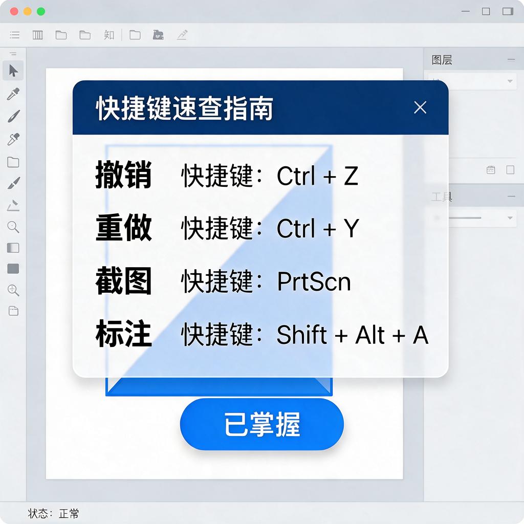 截图标注撤销重做快捷键都有哪些?