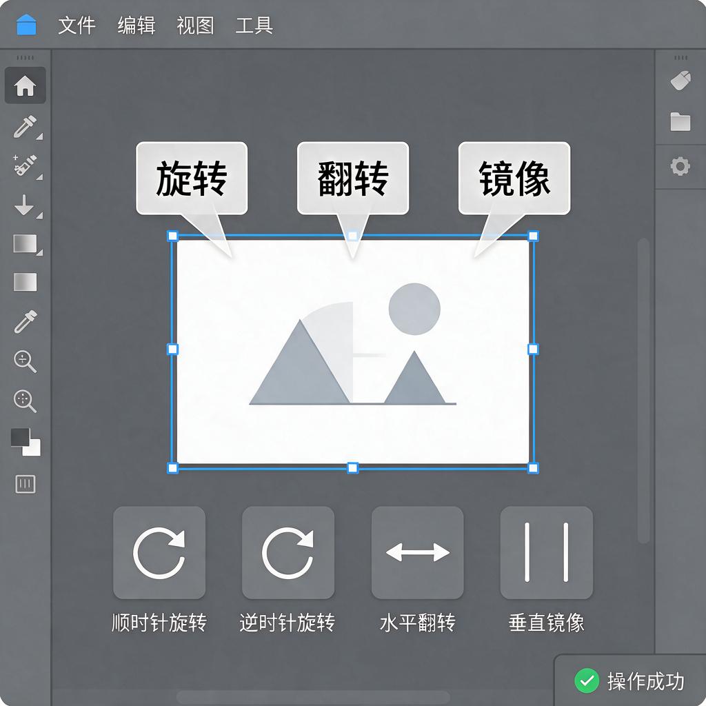 如何对截图进行标注旋转翻转镜像操作?