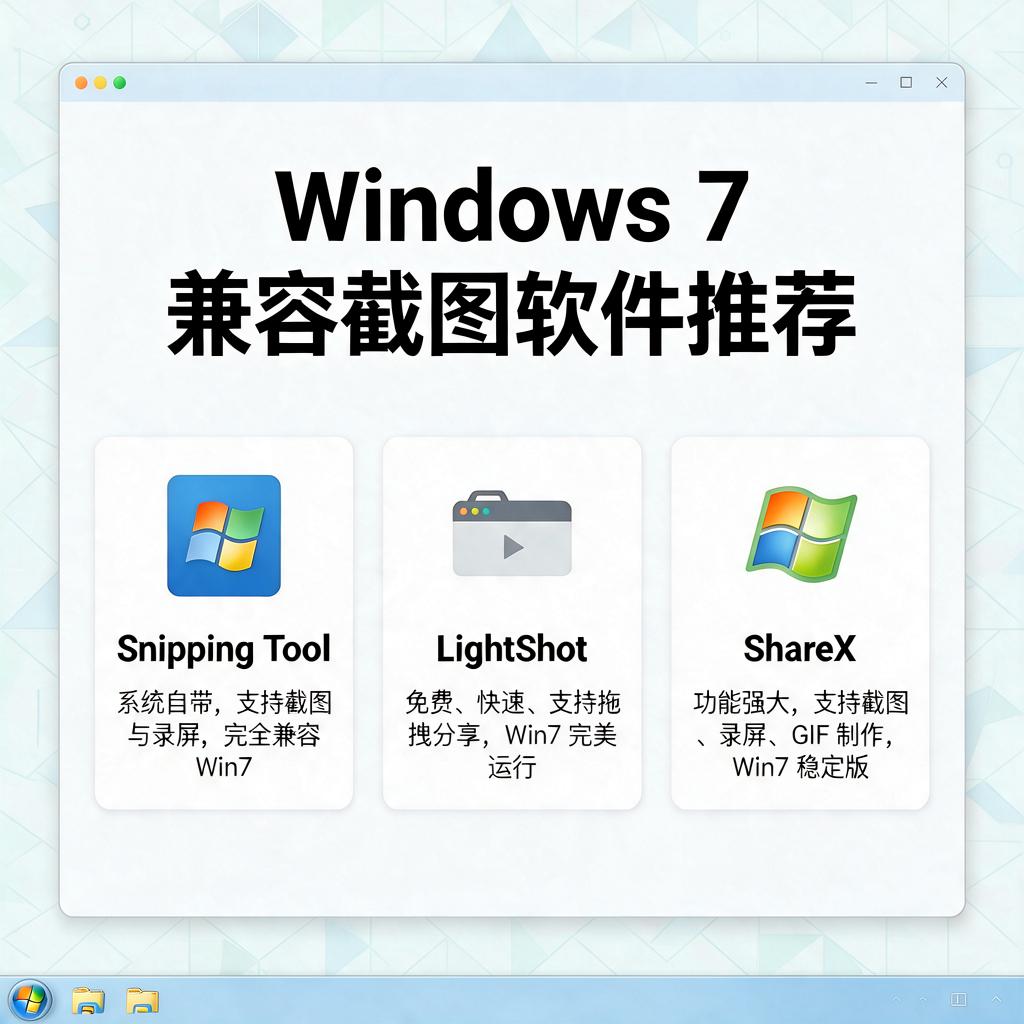Windows 7兼容的截图软件有哪些推荐?